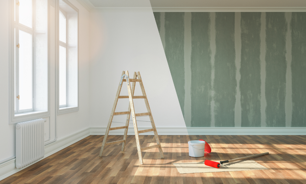 Progression d'une rénovation immobilière