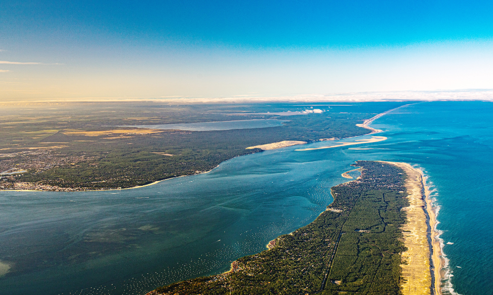 Bassin d'Arcachon vu du ciel