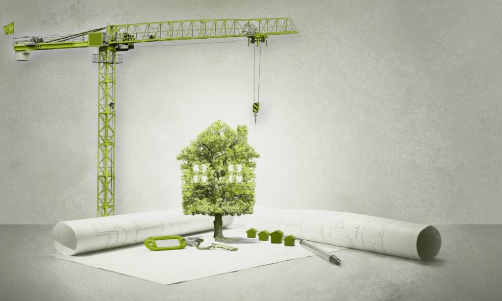 Illustration d'un immobilier neuf immobilier neuf qui respecte la planète